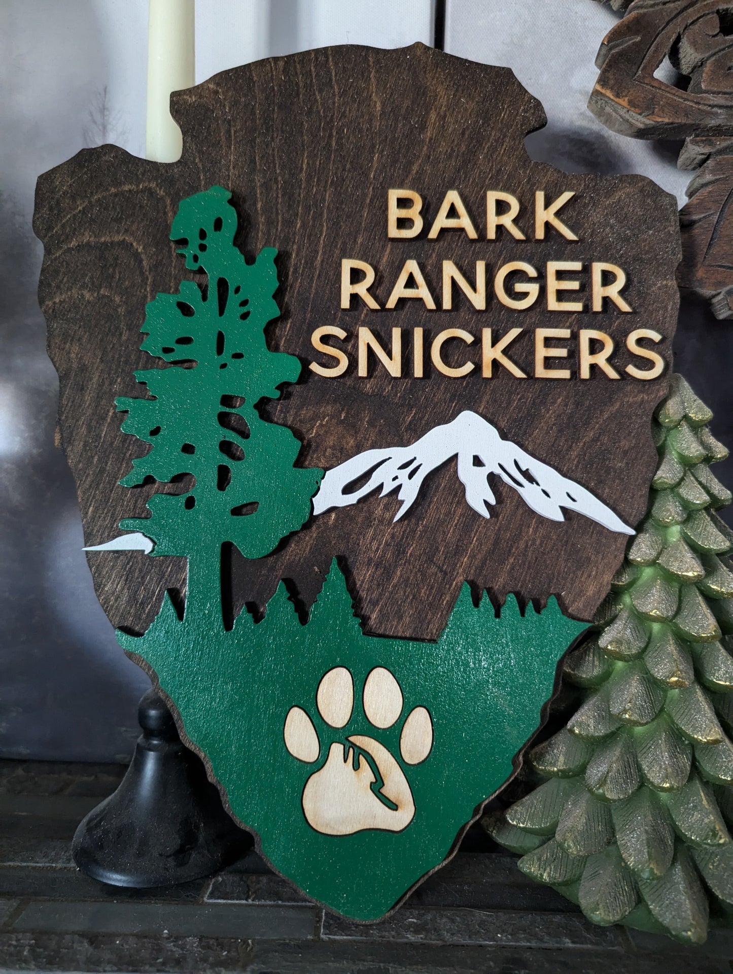 Personalized Bark Ranger | Pet National Park Service Sign | Arrowhead National Parks Wall Decor | National Park Symbol | Explorer Sign |