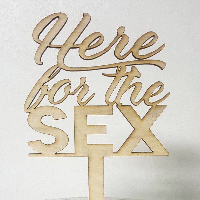 Gender Reveal Here for the Sex He or She Baby Shower Topper