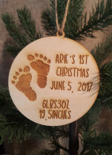 Personalised baby first deals christmas tree decorations