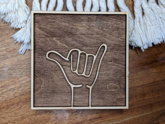 Shaka Wood Sign | Mahalo Tray Wood Sign | Hawaiian Decor | Farmhouse Sign | Hawaii Decor | Island Signs | Aloha Sign