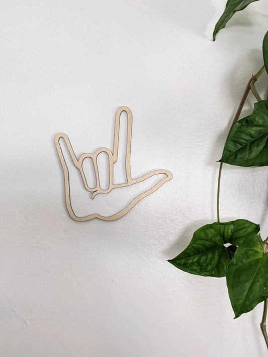 I Love You ASL Sign Language Sign | Bedroom or Nursery Room Decor | Home Decor | ASL Sign | Modern Sign Language Sign | 3D Wooden Sign |